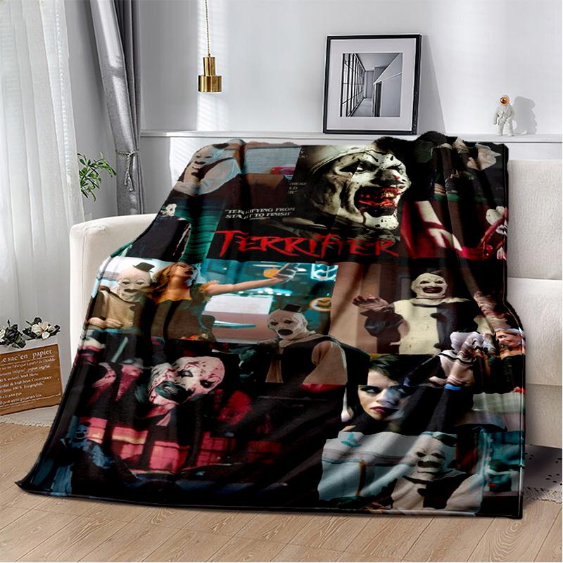 29 סגנונות טריפייר סרט אימה מתנת ליל כל הקדושים שמיכת קטיפה רכה, שמיכת פלנל לסלון חדר שינה מיטה ספה כיסוי