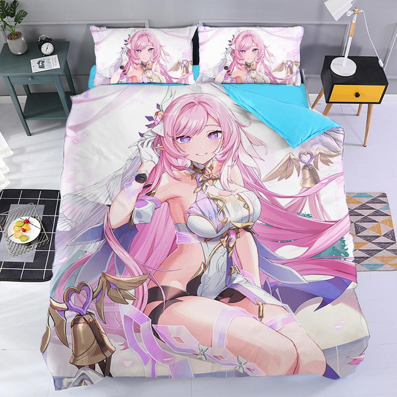 

Аниме Постельные комплекты Elysia Японское аниме Двумерная девушка Комплект пододеяльника Каваи Сексуальная девушка Покрывало 2/3 шт. 135x200cm-2pcs