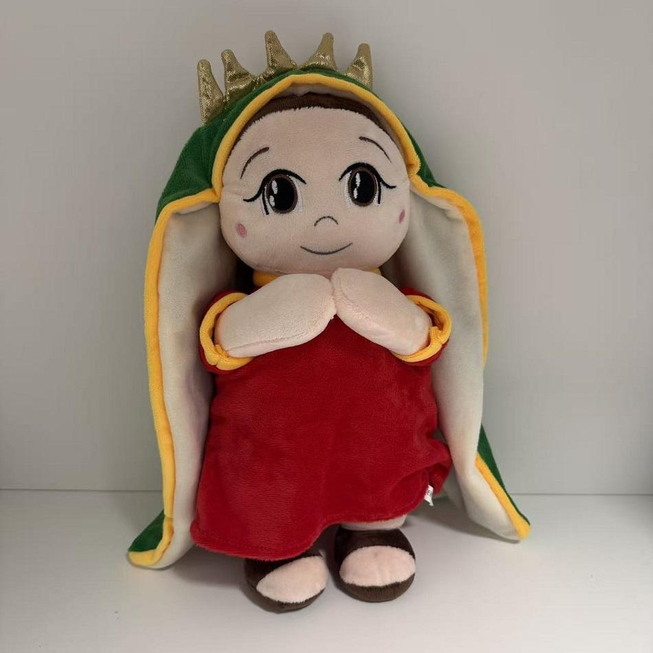 Breathing Jesus Virgin Mary Soothe Plush Toy Kids Soft Soothing Jesus Plushies Comforting Jesus Heart Toy Easter Christmas Gifts