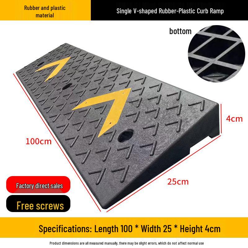 Heavy-Duty Rubber/Plastic Curb Ramp & Speed Bump Pad