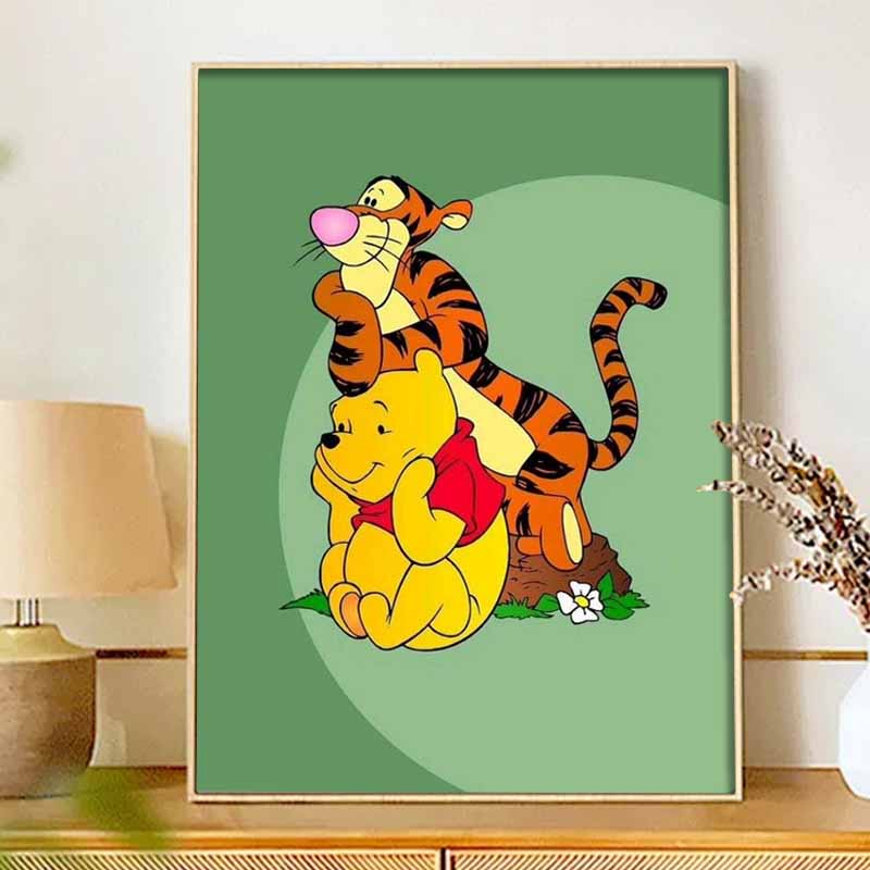 Disney Diamond Painting 5D DIY Tigger Winnie The Pooh Diamond Painting Art Diamond Painting Kit Adult/Beginner Gift Idea Home Decor