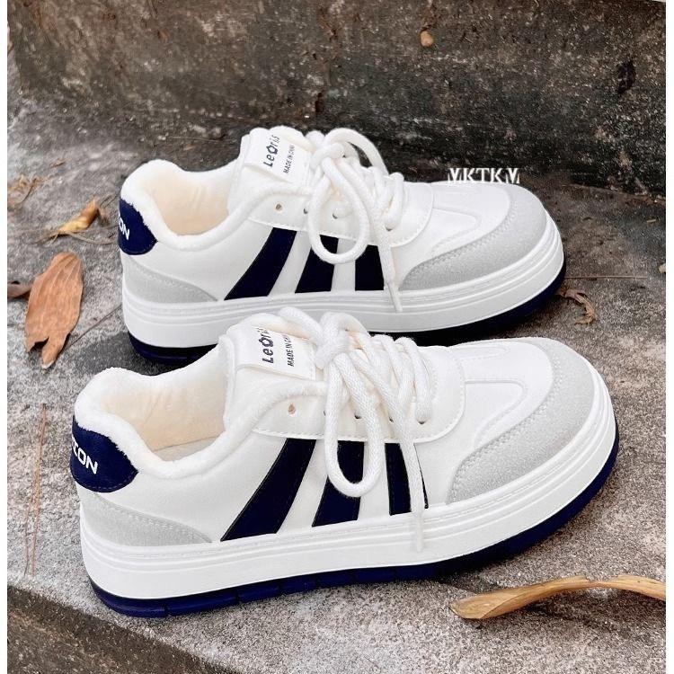 Korean Milk Fufu Little White Shoes Women's 2025 Autumn New Thick-soled Trend Casual Board Shoes Round Head Internet Celebrity Bread Shoes