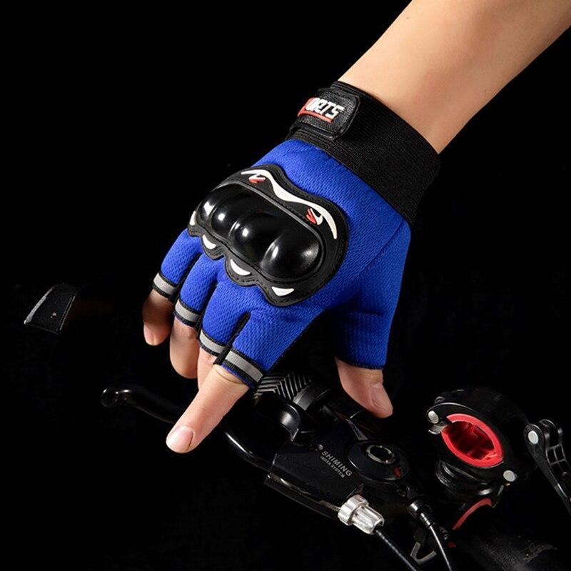 Men Half Finger Gloves Slip Rresistant Wear-resistant Racing Off-road Shatterproof Breathable Motorcycle Bicycle Glove