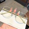 Fashion Polygons Anti Blue Light Glasses Women Men Vintage Computer Eye Protection Eyeglasses Round Plain Spectacles