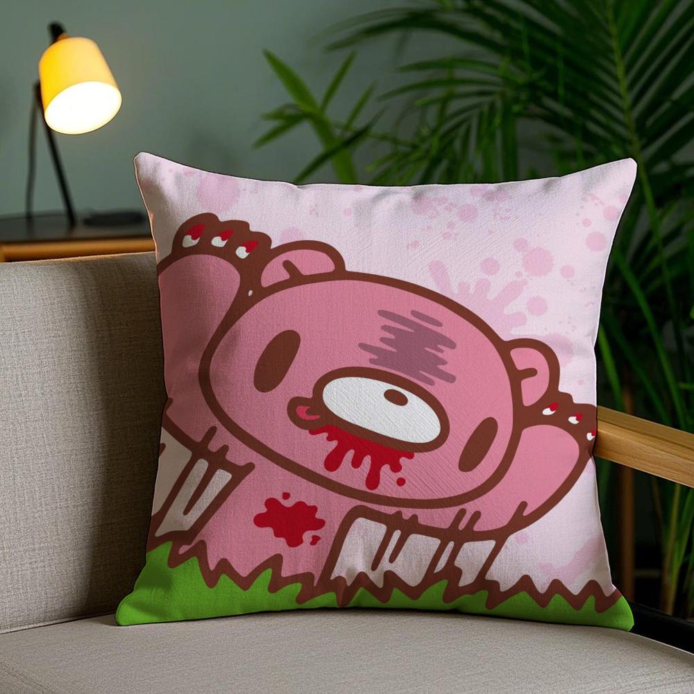 Cartoon G-Gloomys Bear Cushion Cover Soft Short Plush Double-Sided Printing Home Decor Machine Washable Pillow Case Gift