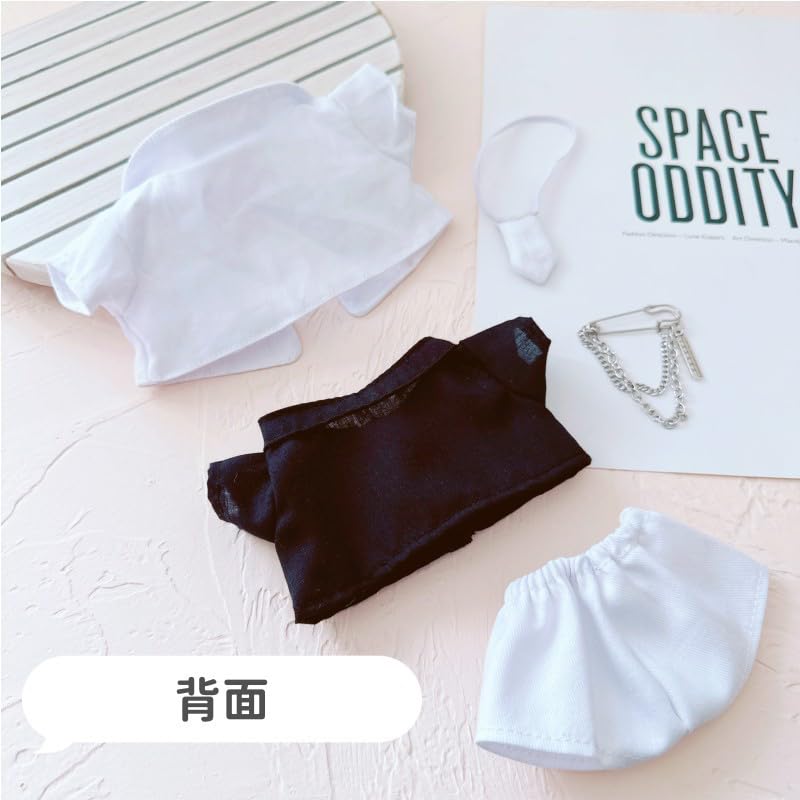 [Plushie Clothes] Plush Toy Suit [Shirt, Jacket, Pants, Tie, Pin - 5-Piece Set] for 20cm Plushies - White - g.triger (G-Trigger) - Perfect for