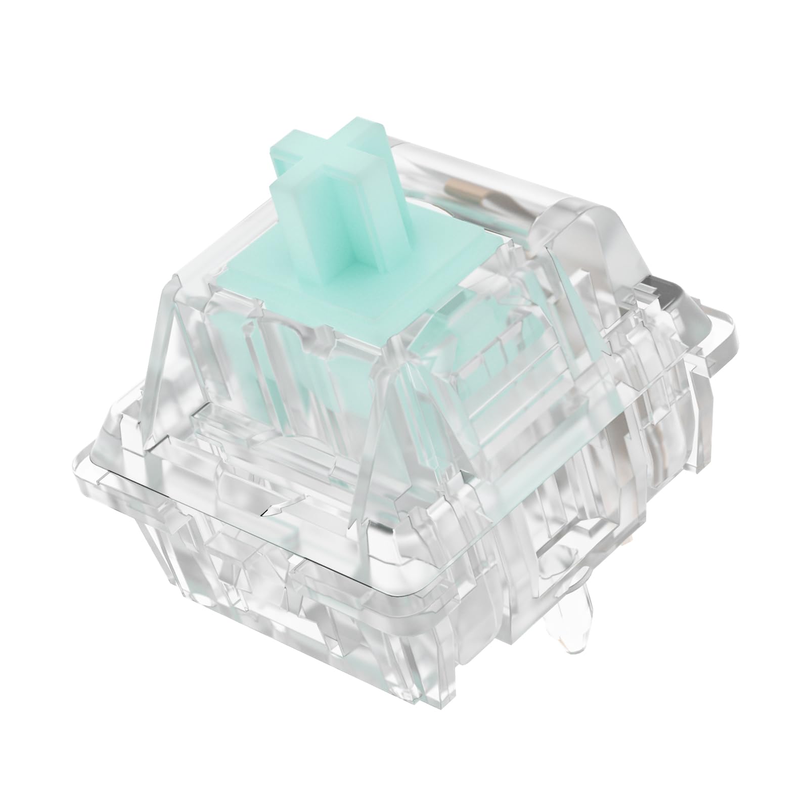 

DUROCK Лінійний Creamy Green Stem L2 Лінійний 62г 5-контактний Плавний Змащений Механічний Перемикач для Клавіатури L2 Прозорий 70 Перемикачів, Перемикач, (DUROCK 62г, Штук).