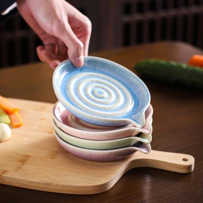 Ceramic Dipping Bowl Small Spiral Sauce Cup with Pour Spout for Sushi Tomato Soy Sauce Condiments Mini Appetizer Plates for Kitchen
