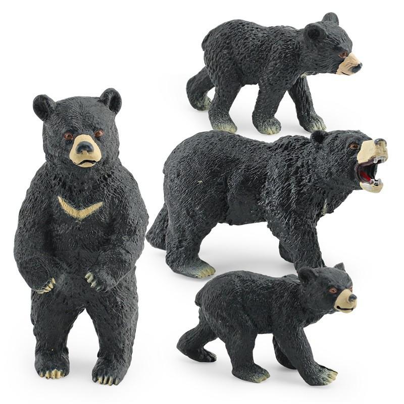 Adorable Asian Black Bear Figurine Crafted From High-quality Pvc Material