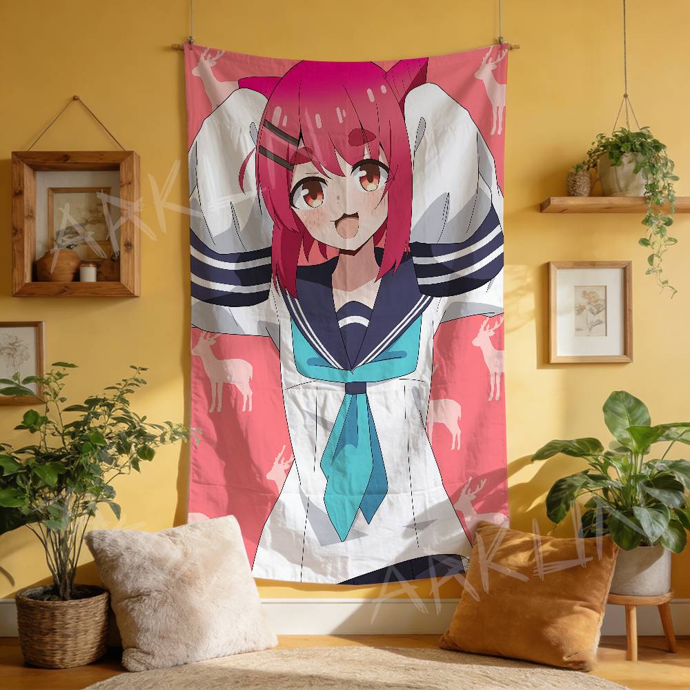 Anime Nokotan Cute Noko Shikanoko Tapestry Decoration Bedroom Dormitory Background Cloth Holiday Party Living Room Club Cloth