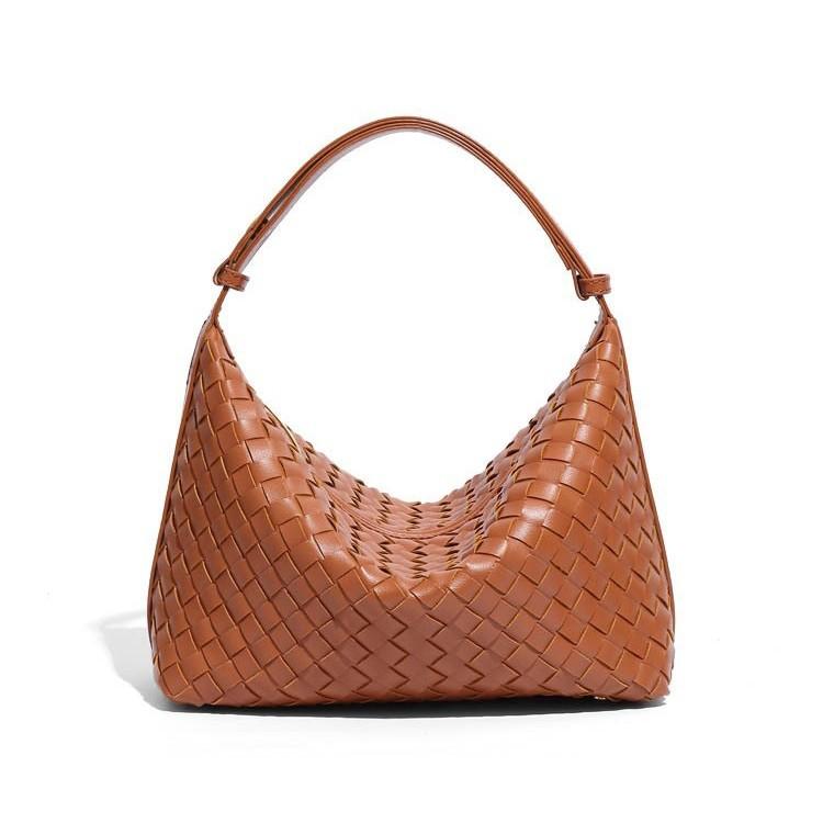 New Trendy Cross-border Women's Handbag, Purely Hand-woven, Stylish and Textured, Versatile Shoulder and Underarm Bag for Commuting