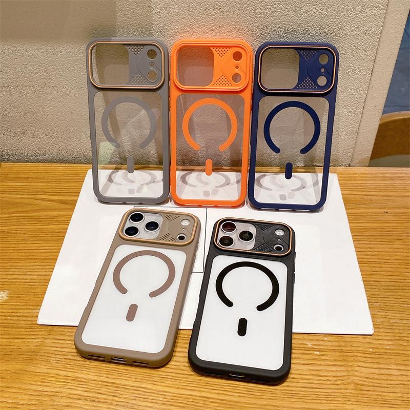 Transparent Magnetic Case for iPhone 17 Pro Max, Apple 16, Drop-Proof Protection