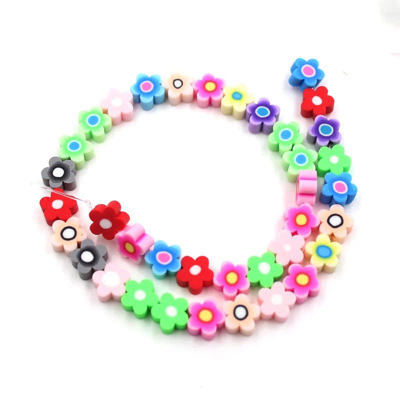 Soft Pottery Beads Beaded Handmade Materials Diy Jewelry Accessories Mobile Phone Chain Bead Separation Mixed Color Soft Pottery Loose Beads