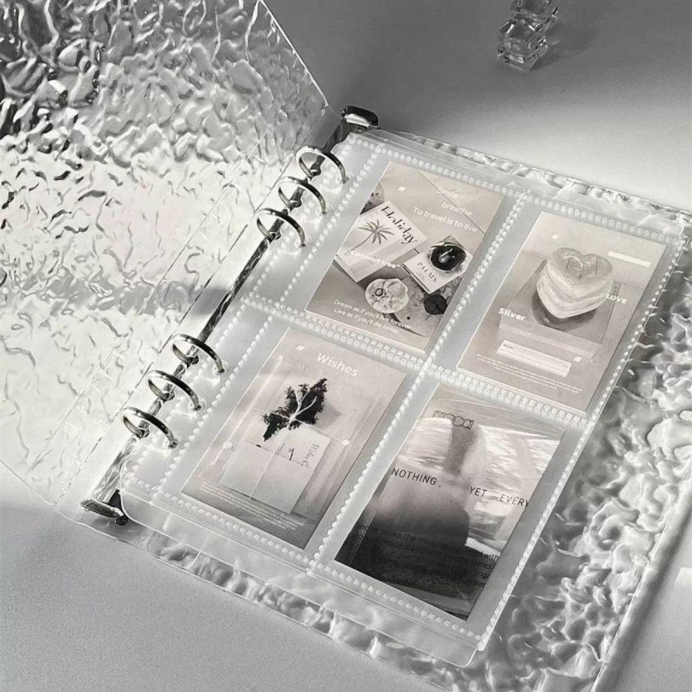 Loose Leaf Design Photocards Holder Water Ripple Idol Card Collection Binder Storage Booklet