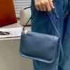 Women's Full-Grain Leather Crossbody Handbag - Lightweight Small Square Phe Bag City Strolling Stylish Everyday Purse