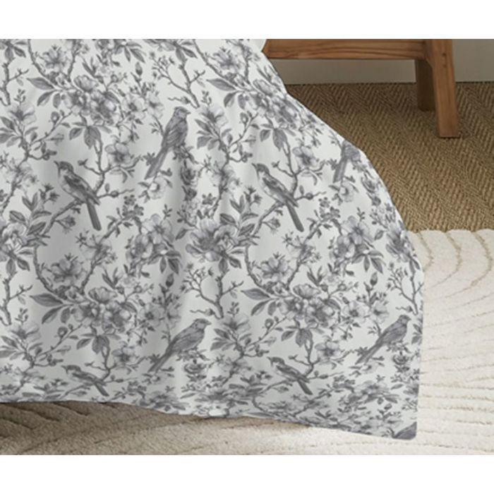 Pack complet housse de couette réversible pour lit 90 x 190 cm Bérengère nuage