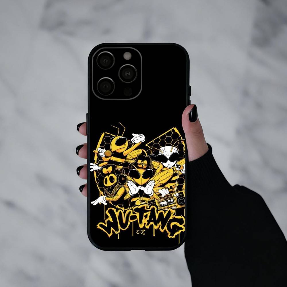 Wu-Tang Wu T-Tang C-Clan-N U-Ultra Custodia per Telefono Per iPhone 17pro,16,15,14,13,12,11 Plus,Pro Max,XS,Morbida Cover Nera in Silicone