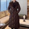 Plus Size L-7XL Fashion Winter Coat Female Long Parkas Faux Fur Hooded Loose Thick Women's Jackets With Belt
