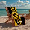 Custom Name Ultra-Soft Beach Towel with BVB Theme,Ideal for Pool - Camping, Diving - Perfect Travel Essential, Vibrant Beach Towel.