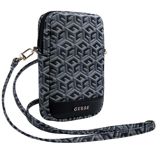 Guess Handbag Guwbzpgcspgk Black/Blackzip Gcube Bottom Stripe