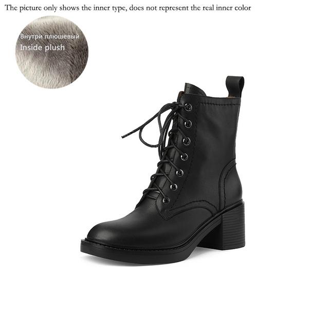 

Осенняя обувь, женские сапоги, женская обувь на массивном каблуке с квадратным носком, современные ботинки из натуральной кожи в стиле ретро, ​​короткие сапоги, зимние ботинки на каблуке 39