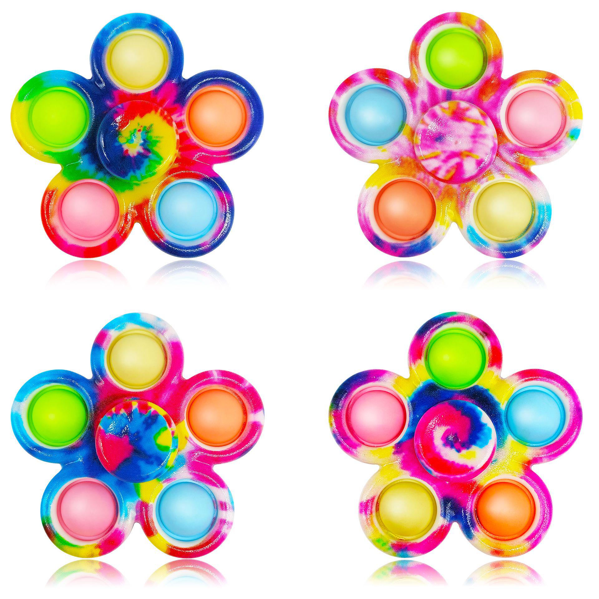 Camouflage Silicone Five-Finger Bubble Fun Spinner: Stress Relief Toy 8*8 cm