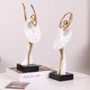 Kawaii Resin Ballet Dancer Figurine Cartoon Modern Abstract Art Statue  Garden