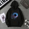 Sudadera con capucha holgada de manga larga con forro de terciopelo para otoño e invierno 7029