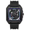 AILANG Herren Skelett Automatische Mechanische Uhr Leuchtend Wasserdicht Quadratisch Großes Zifferblatt Mode Herrenuhr 41mm Zifferblatt