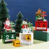 Christmas Wooden Creative Calendar Ornaments Santa Table Decoration Toy Supplies