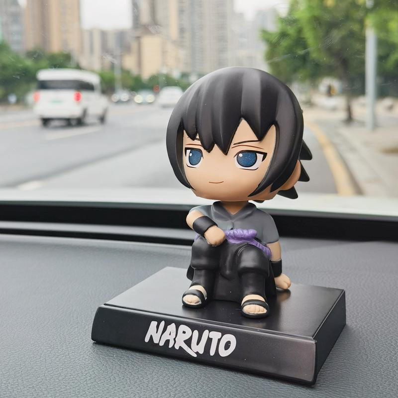 Anime Naruto Figure Uzumaki Naruto Kakashi Sasuke Itachi Car Ornaments Shake Head Cute Action Figure Figures Model Toys Gift