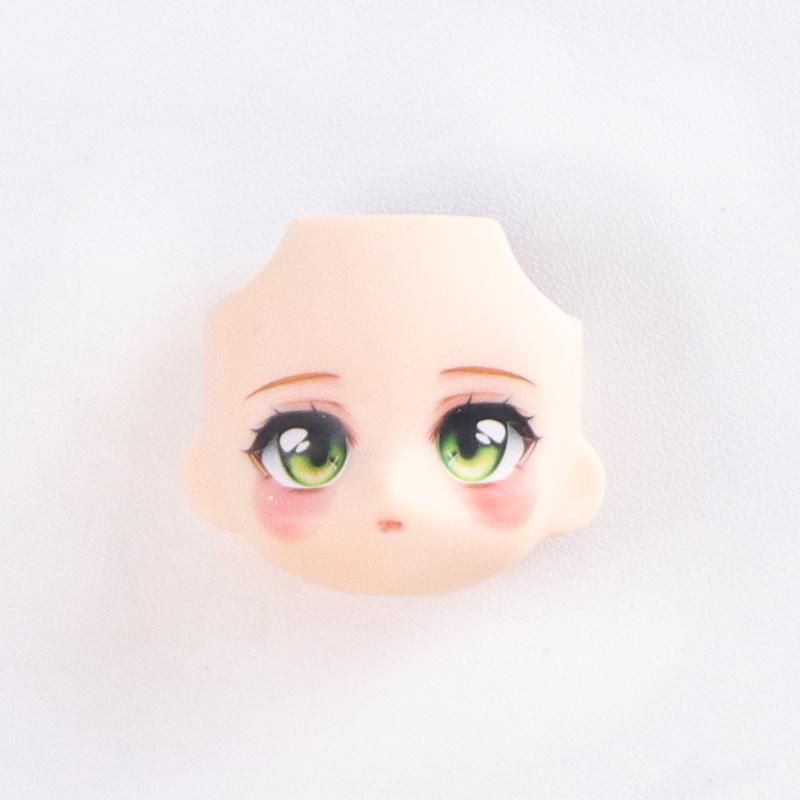 OB11 Doll Face 1/12 BJD Doll Face With 3D Anime Decal Eyes Kawaii Change Faces Blowing Pout Mouth Cheeks GSC Head DIY Kids Dolls