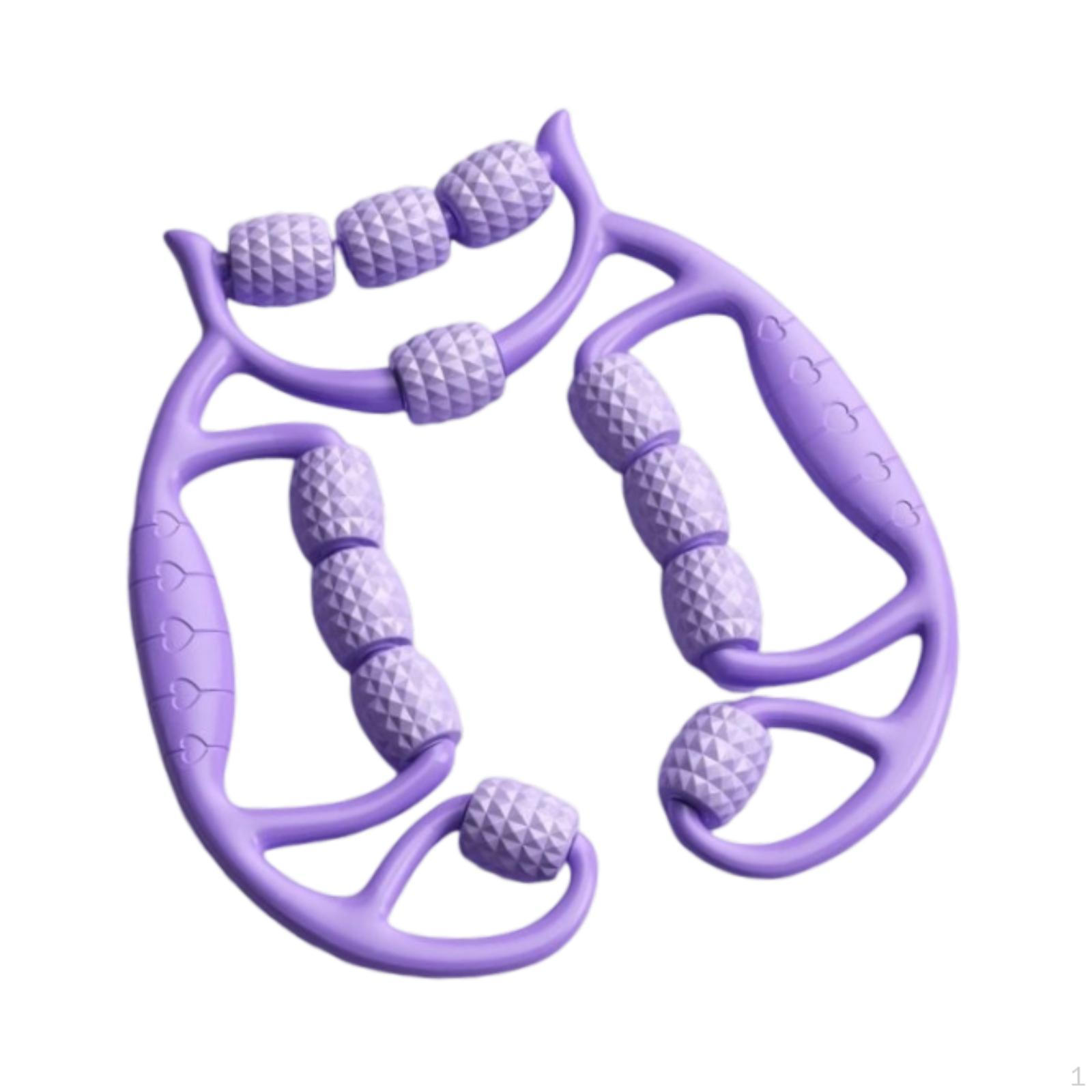 

12 Wheel Leg Massage Roller, Muscle Equipment, Ergonomic Gripper, Deep Tissue for фиолетовый