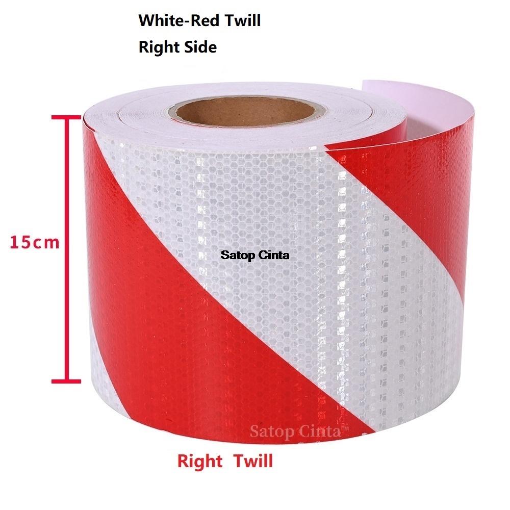 DIY 15cm*1M Twill Reflective Stickers PVC Honeycomb Self-Adhesive Warning Safety Reflectors Tapes Waterproof Strip For Car Truck