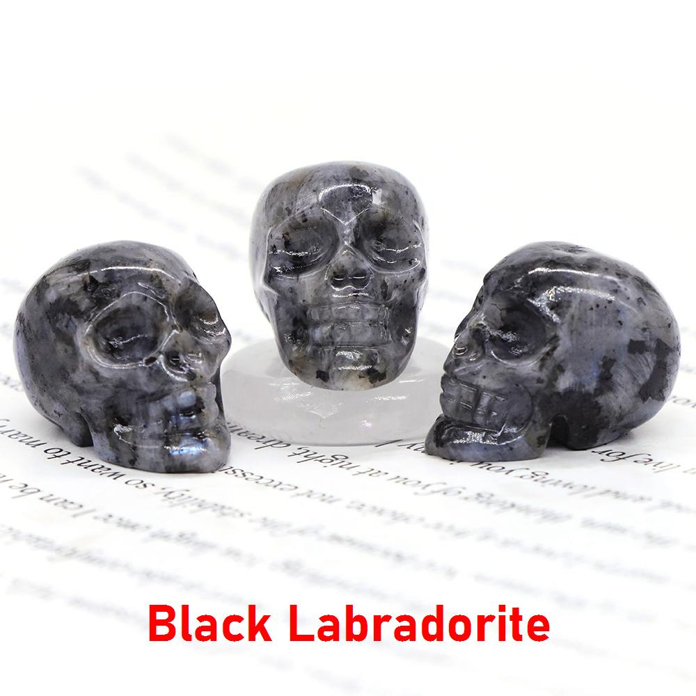 Natural Crystal Skull Ghost Head Statue Rose Quartz Stone Reiki Collectible Diy Gem Carved Spiritual Wicca Home Decor Gift 30Mm