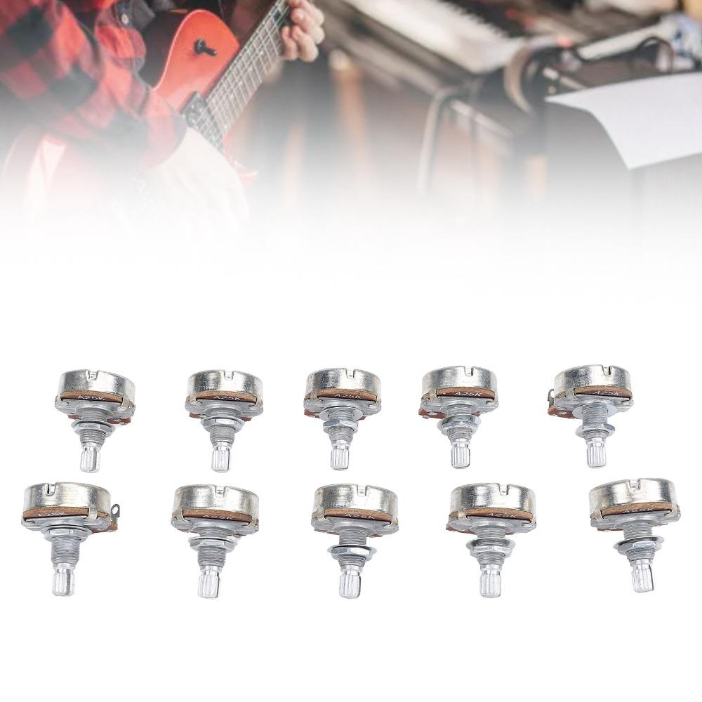 18mm Shaft Guitar Potentiometer Metal Audio Taper Potentiometers Electric Bass Guitar