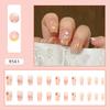 24Pcs French Tip Extra Long Ballerina Press On Nails Detachable Artificial Fake Nails Wearable Nail Art Tips