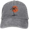 Palm Tree Baseball Caps Summer Aloha Beaches Outdoor Adjustable Cotton Denim Dad Hat Trucker Hat Snapback Cap