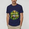 Brazil 2026 Soccer Unisex T Shirts Vintage Tee Shirt Short Sleeve Round Collar TShirts Pure Cotton Printed Clothing