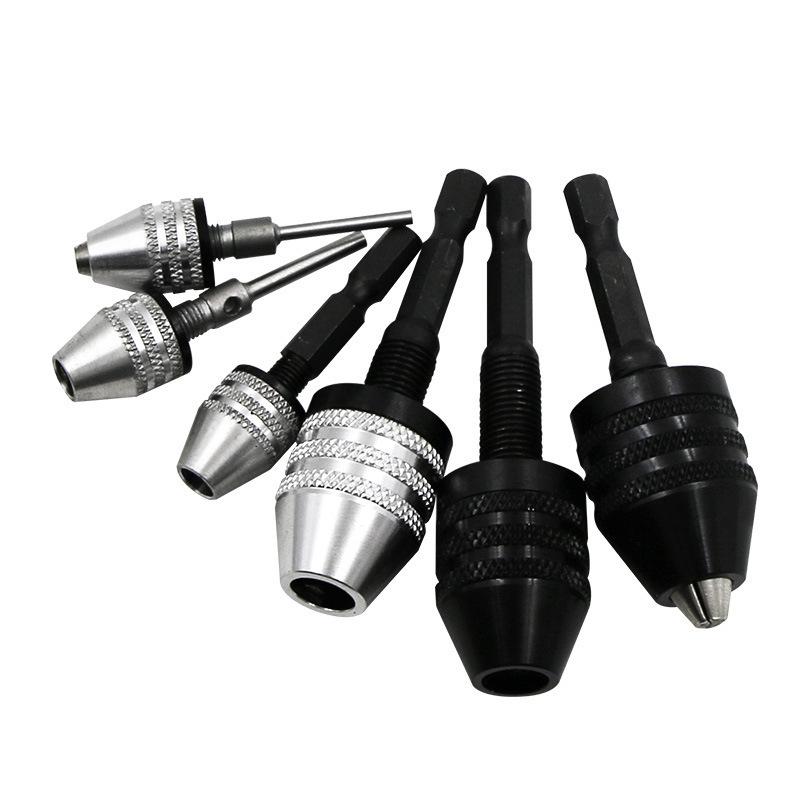 Self-Centering Electric Grinder Chuck with Three-Jaw Twist Drill Bits