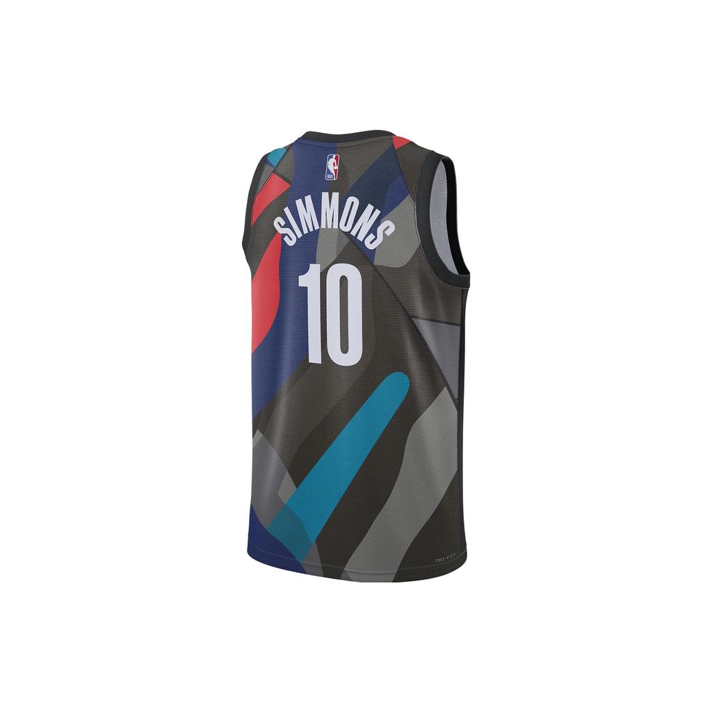 Nike x KAWS Basketball Jersey City Edition 2023/24, Brooklyn Nets, Simmons Size 10 Men's Black DX8487-011