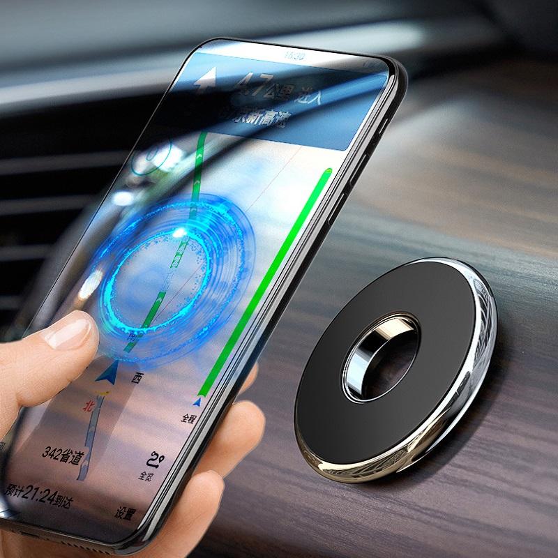 Round Magnetic Car Phone Holder in Car Bracket Magnet Mobile Smartphone GPS Supports Stand for iPhone Xiaomi Samsung Wall Holder