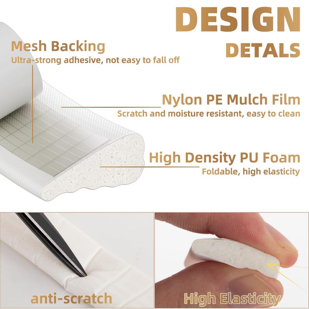 118" Wedge Shape Foam Window Weather Strip Door Seal Strip Soundproof Frame Winter Insulation