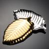 ZISIZ Stainless Steel Leaf-Shaped Sauce/Snack Dish