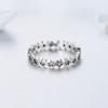 Luxury Original Delicate Solid 925 Silver Stars Finger Ring Authentic Real Clear CZ Jewelry For Women Wedding Gift