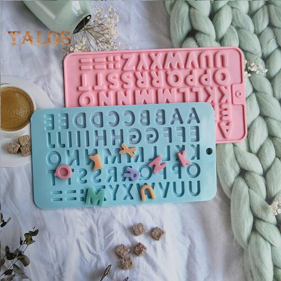 Formă de ciocolată cu alfabet Rezistență la temperaturi ridicate Aplicație largă Formă multifuncțională din silicon pentru tort de ciocolată de calitate alimentară