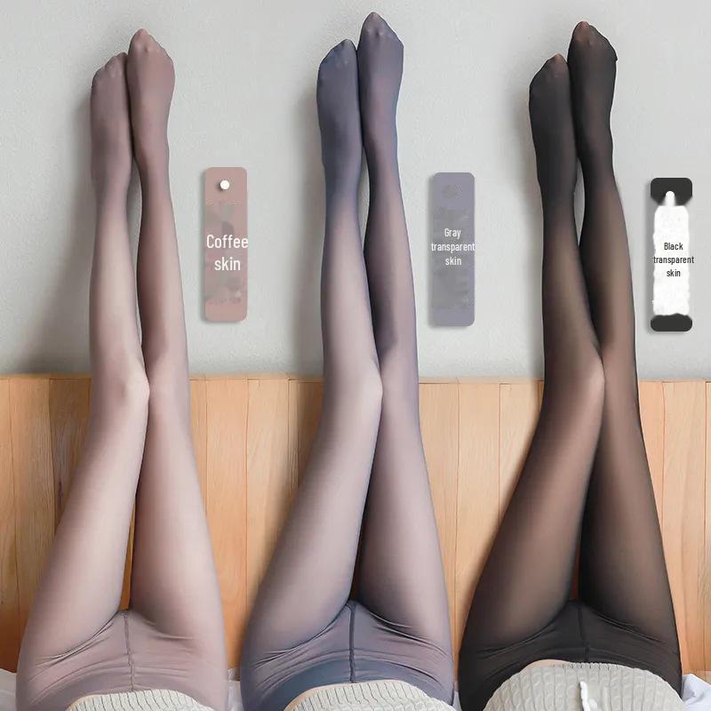 Damen Herbst/Winter Stewardess Grau Samtstrümpfe: Nahtlose, dünne Strumpfhose für nackte Beine.