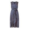 Womens/Ladies Spotted V Neck Sleeveless Wrap Dress