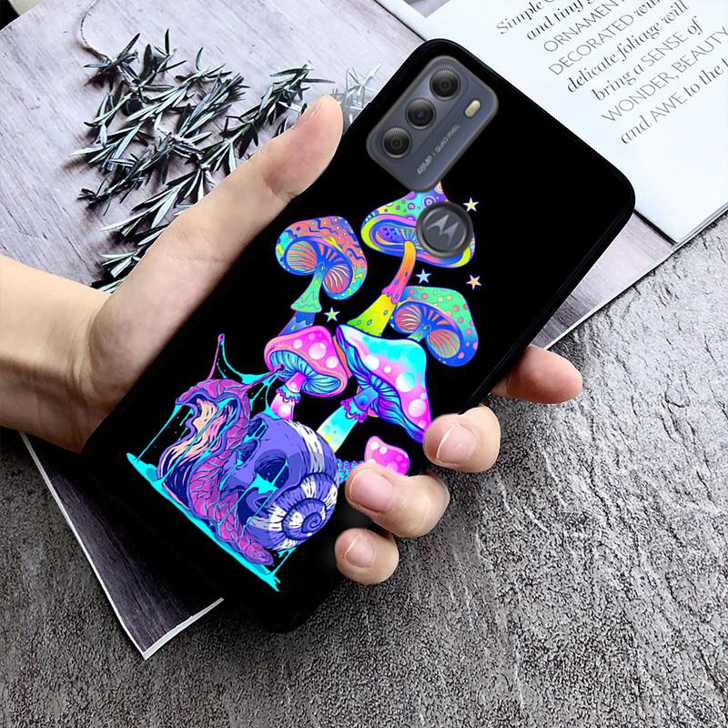 Trippy Mushroom Wizard Phone Case For Motorola G84 G22 G32 G34 G52 G10 G20 G30 G60 G60S G13 G50 G54 G62 G53 G72 G85 G24 Power