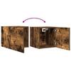 Wall Mounted TV Cabinet Smoked Oak Finish 30.5 x 30 x 30 cm